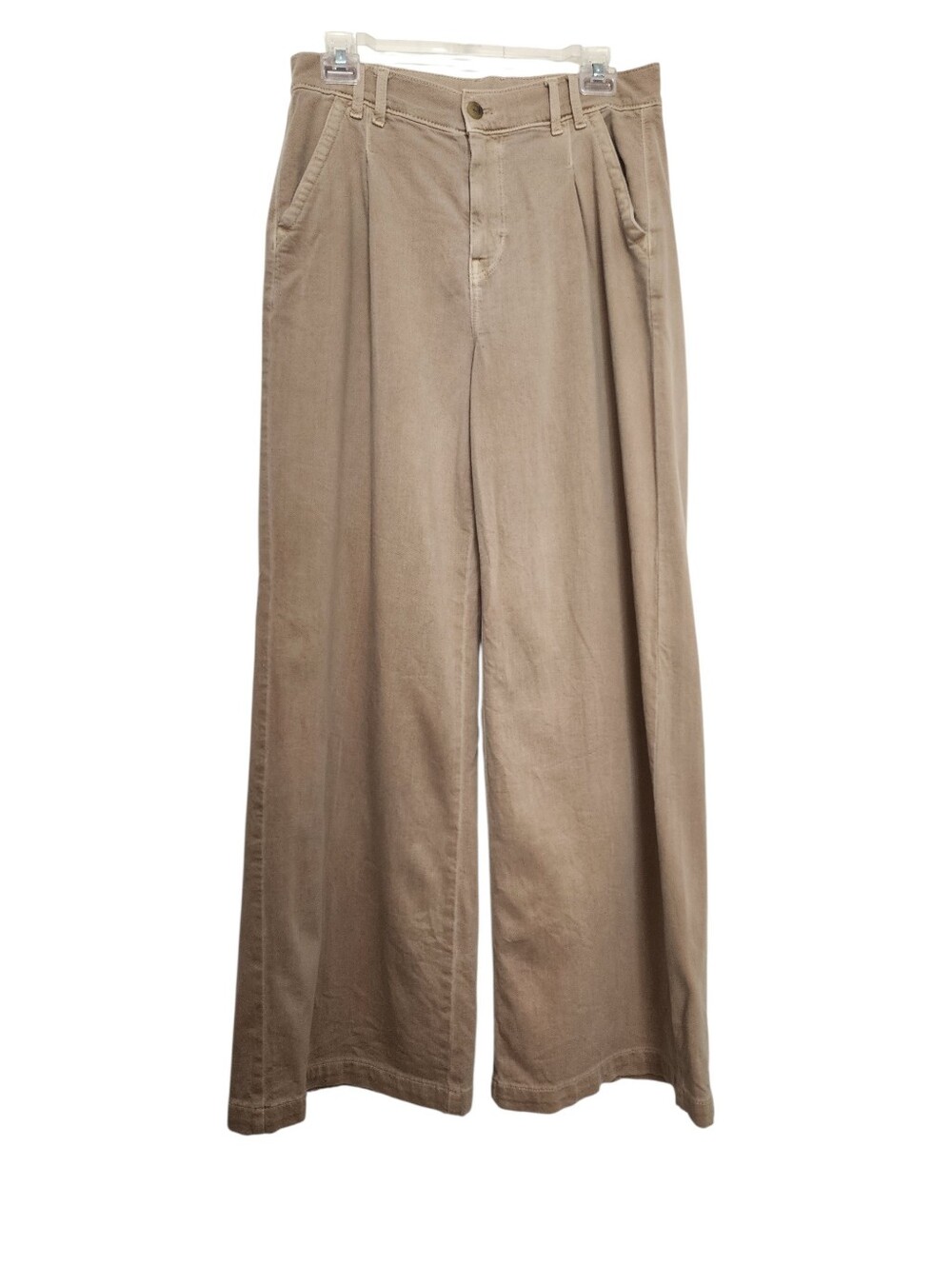 American Eagle Outfitters Tan Super High-Rise Wide Leg Stretch Pants SZ 6